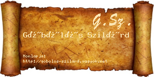 Göbölös Szilárd névjegykártya