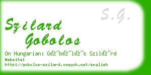 szilard gobolos business card